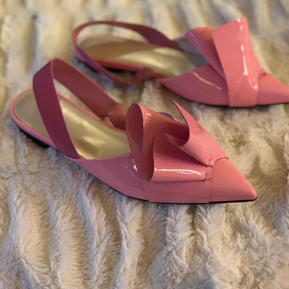 Delpozo Pink Vernice Flats